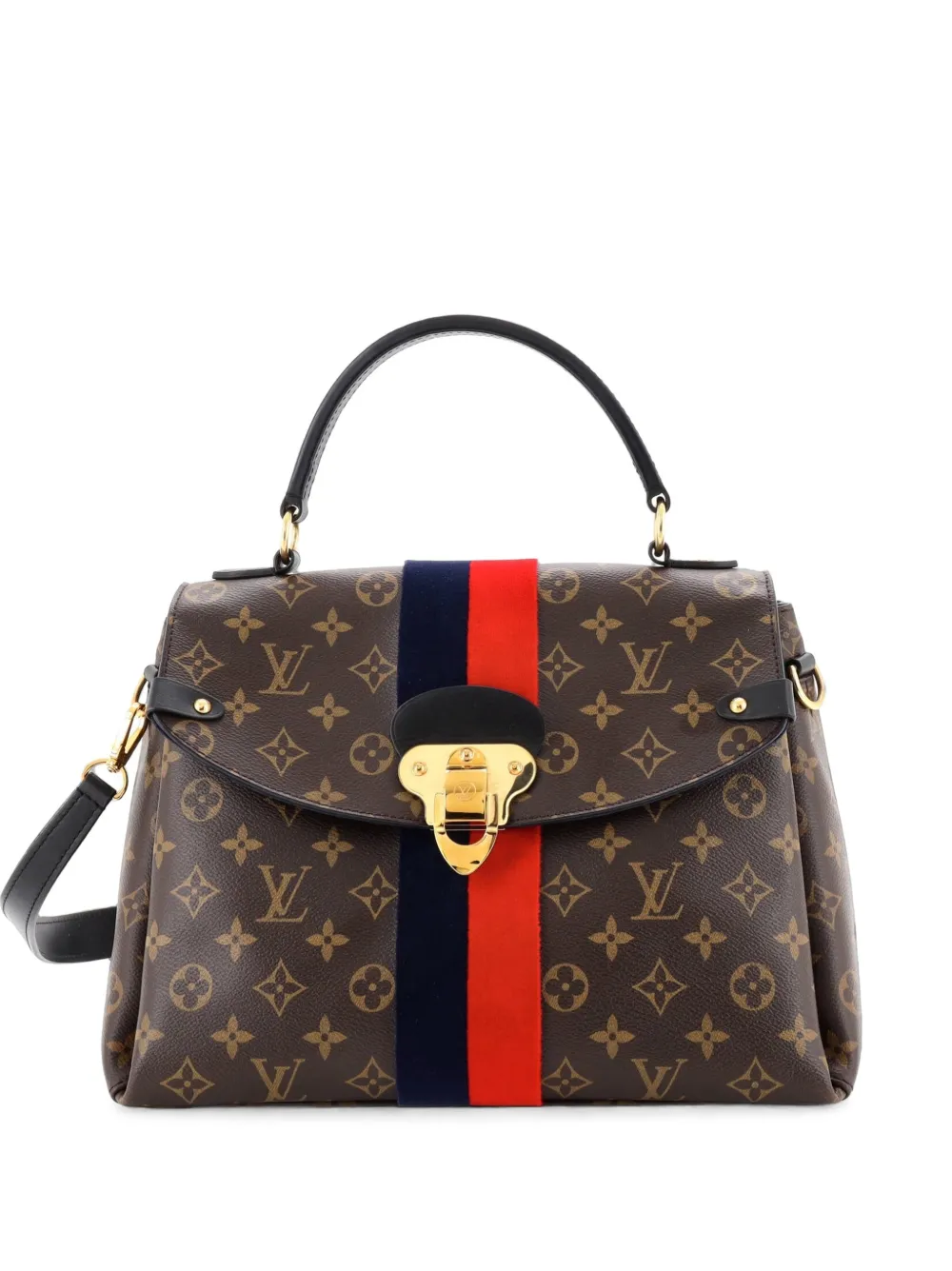 Louis Vuitton Pre-Owned Georges Handbag Monogram Canvas MM satchel - Nero