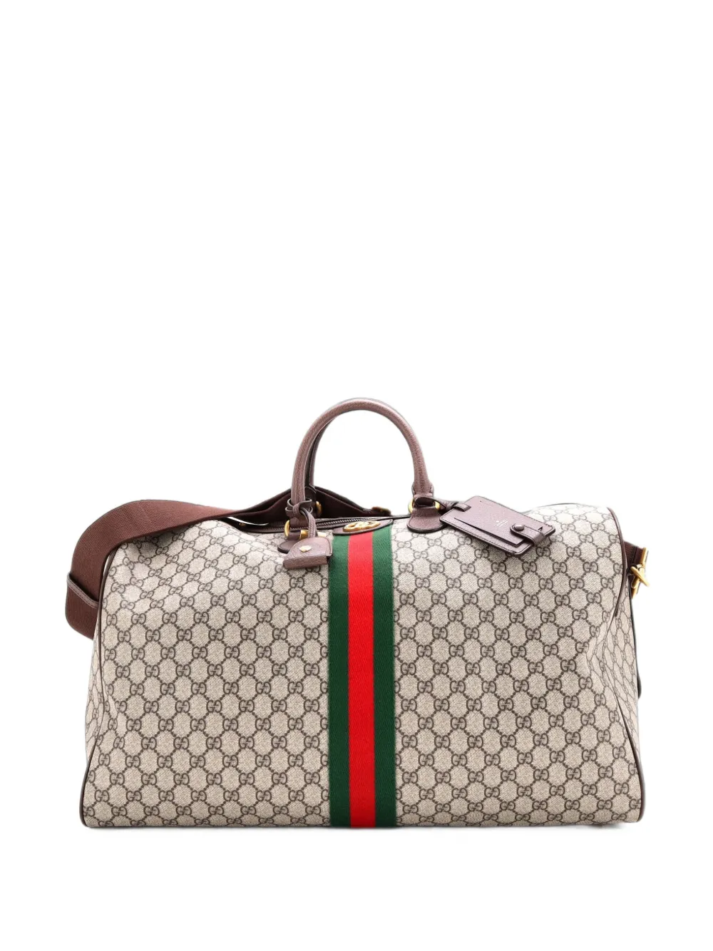 Gucci Pre-Owned Ophidia Carry On Duffle Bag GG Coated Canvas Large travel bag in Brown
