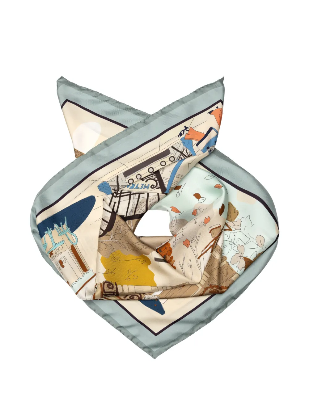 Elizabetta Parigi zijden sjaal Beige