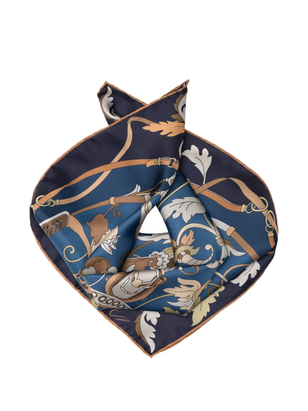 Elizabetta Elena silk bandana Blauw