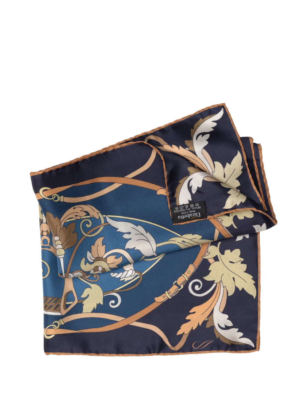 Elizabetta Elena silk bandana Blauw