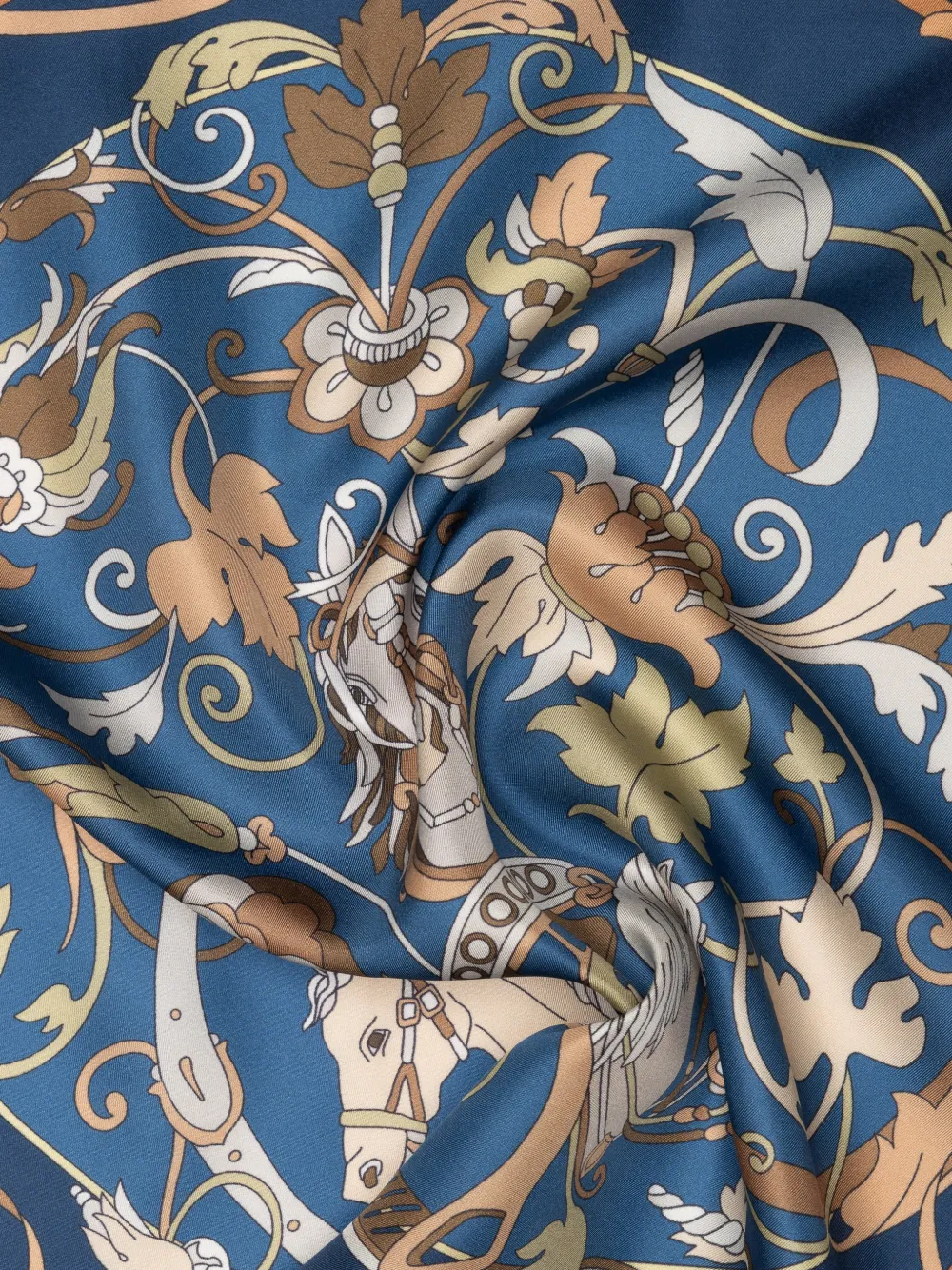 Elizabetta Elena silk bandana Blauw