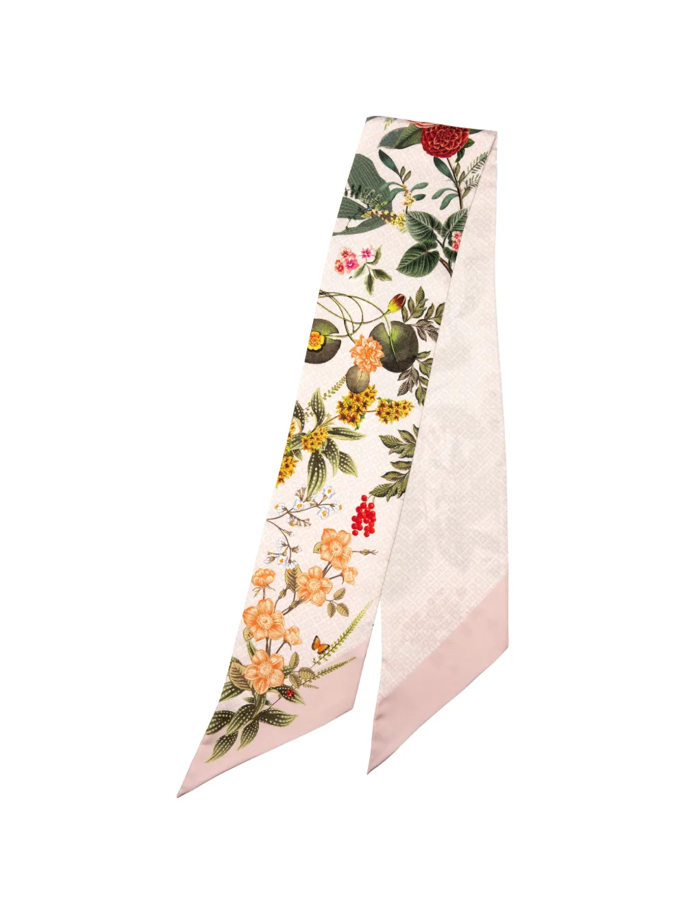 Elizabetta Ornella botanical-print silk scarf - Rosa