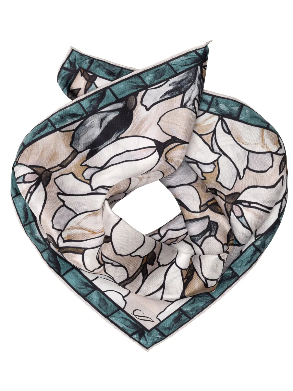 Elizabetta Clara zijden bandana Wit