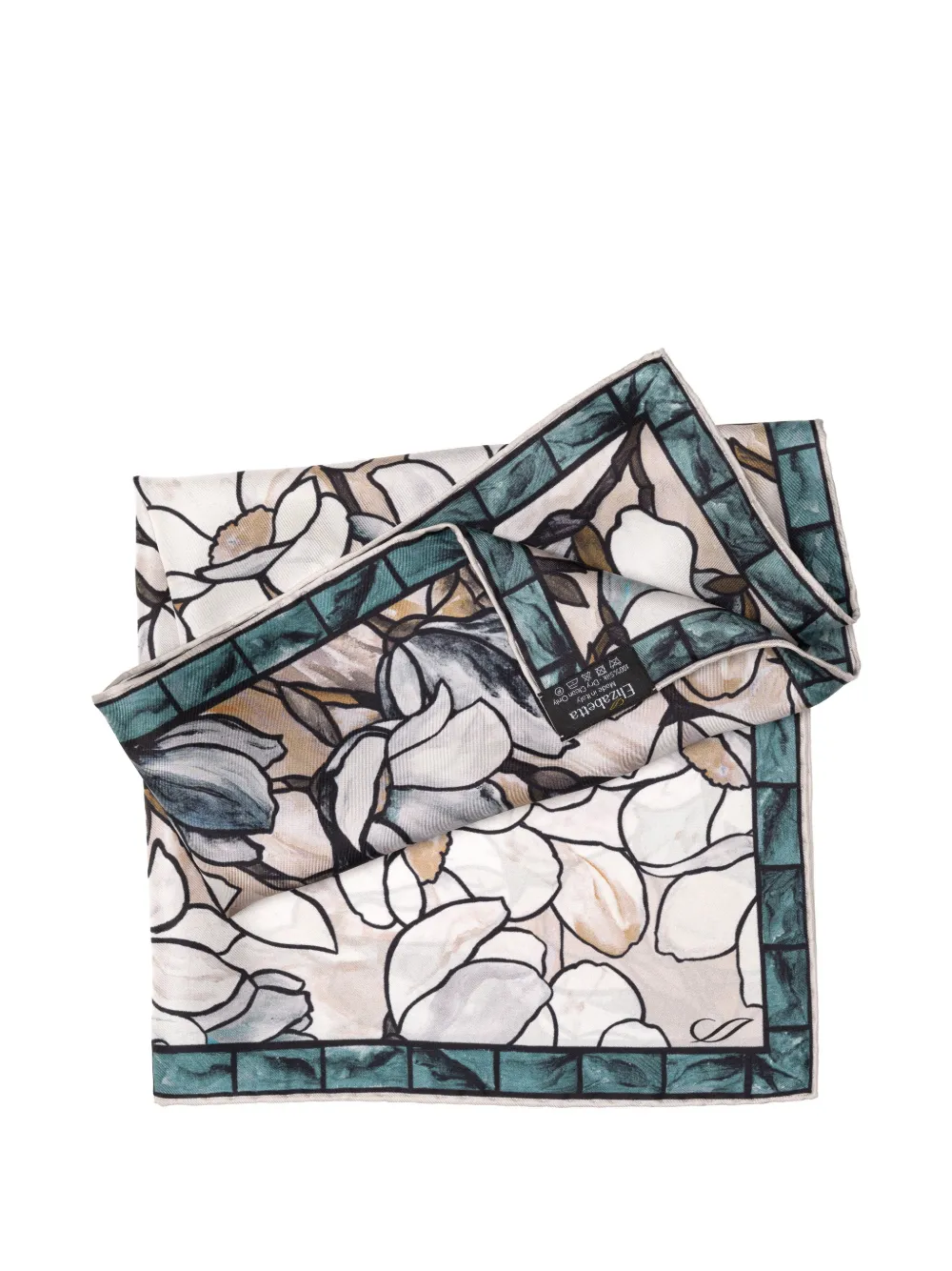 Elizabetta Clara zijden bandana Wit