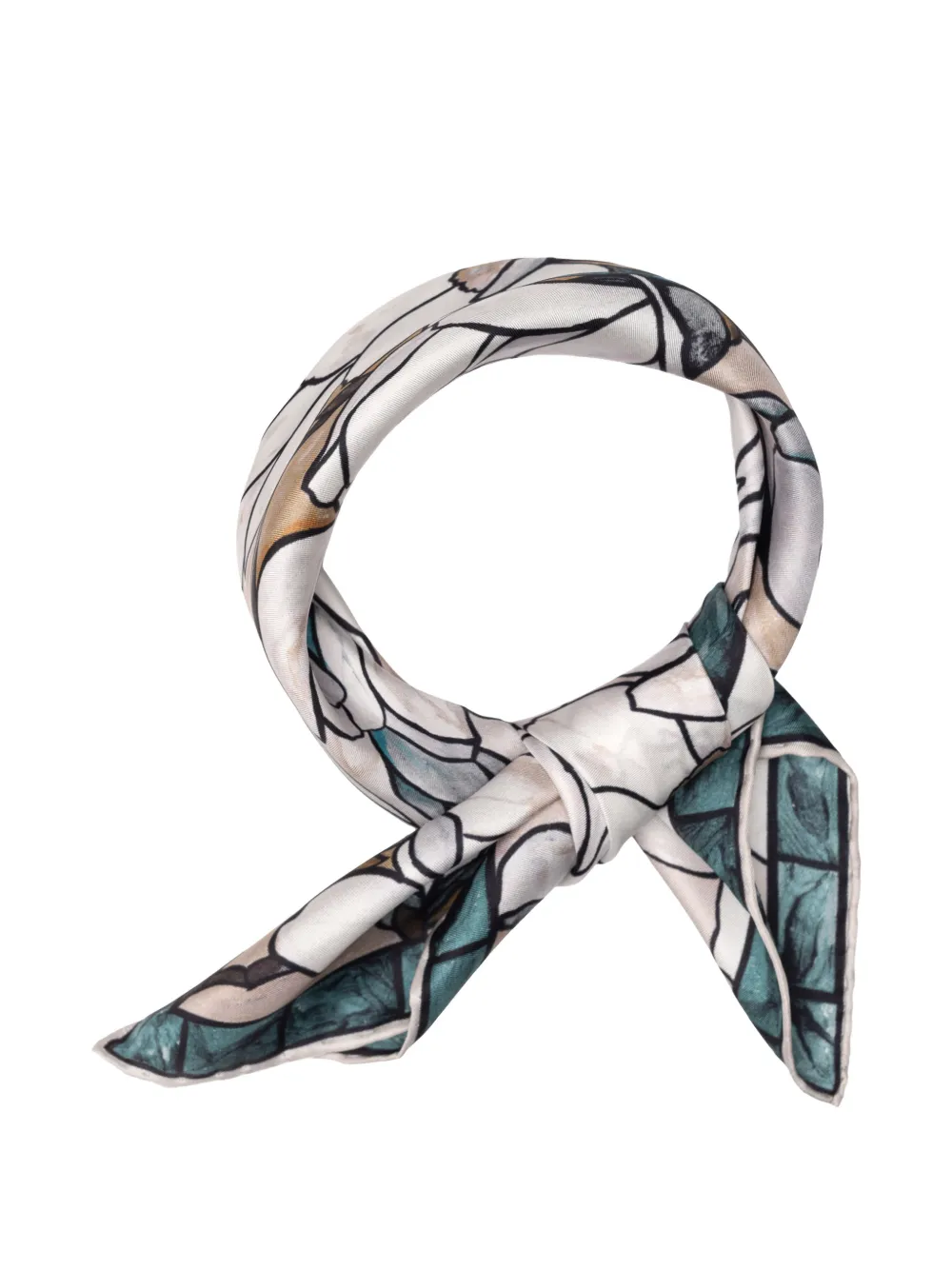 Elizabetta Clara zijden bandana Wit