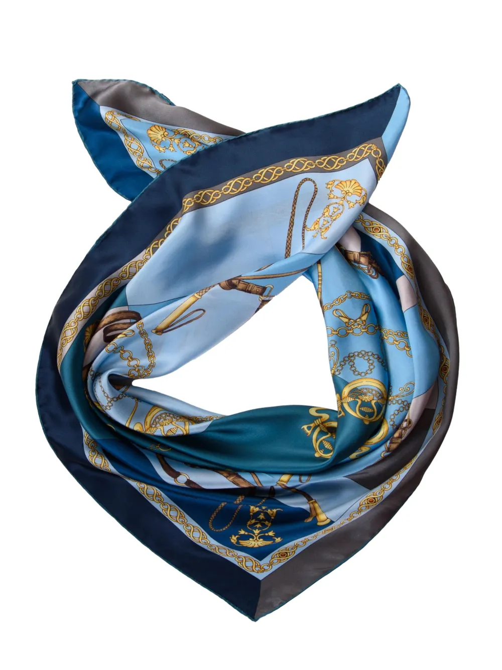 Elizabetta Gabriella zijden sjaal Blauw