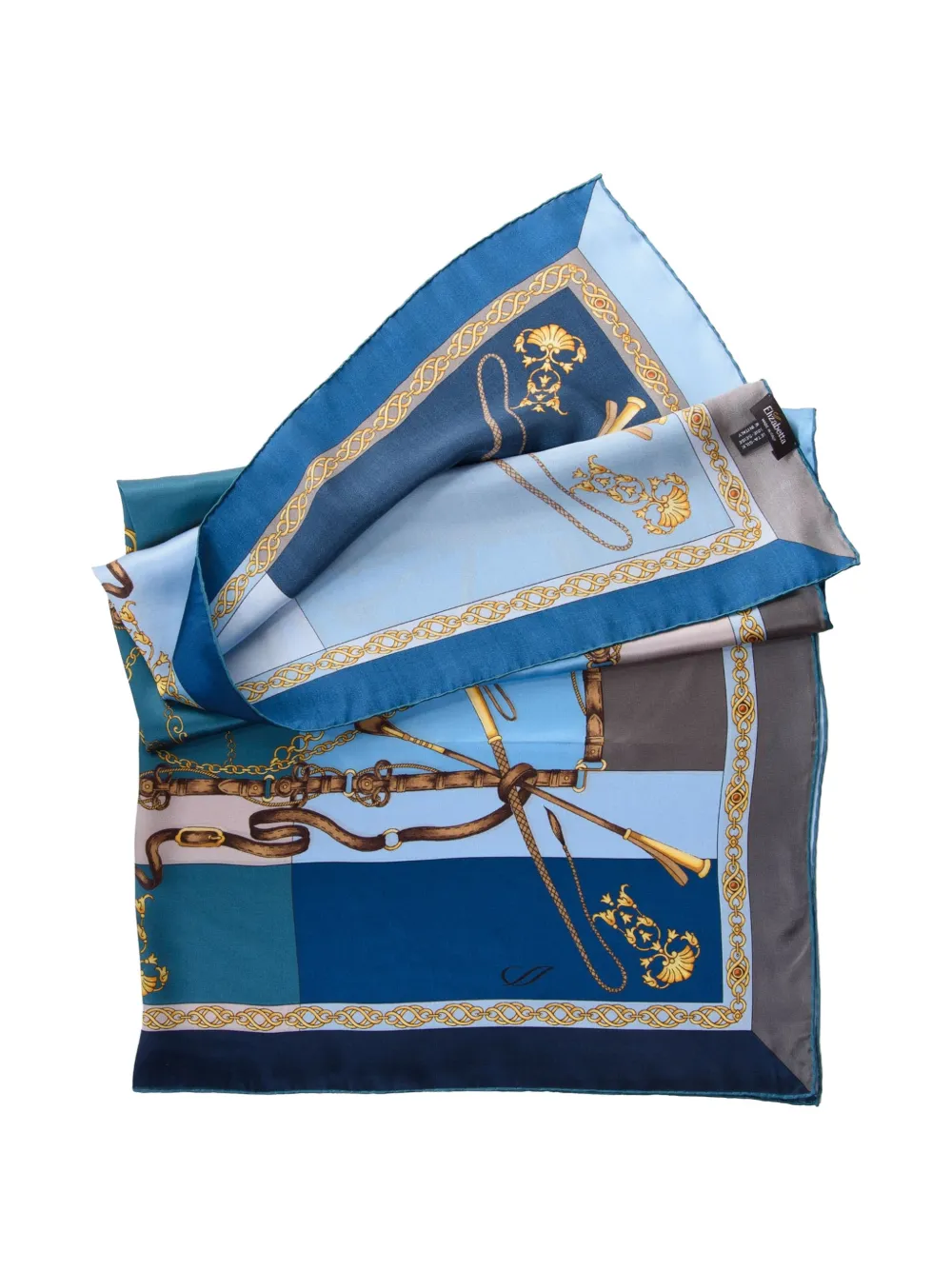 Elizabetta Gabriella zijden sjaal Blauw