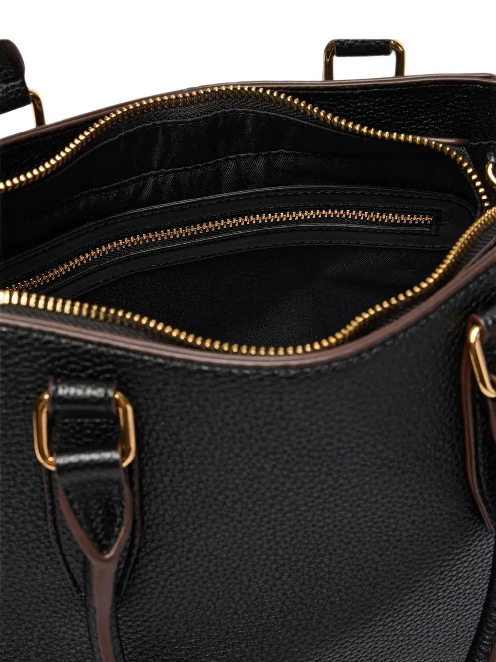Love Moschino logo-plaque pebbled tote bag Zwart