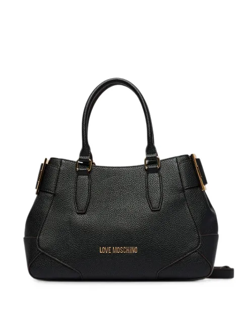 Love Moschino sac à main grainé à plaque logo