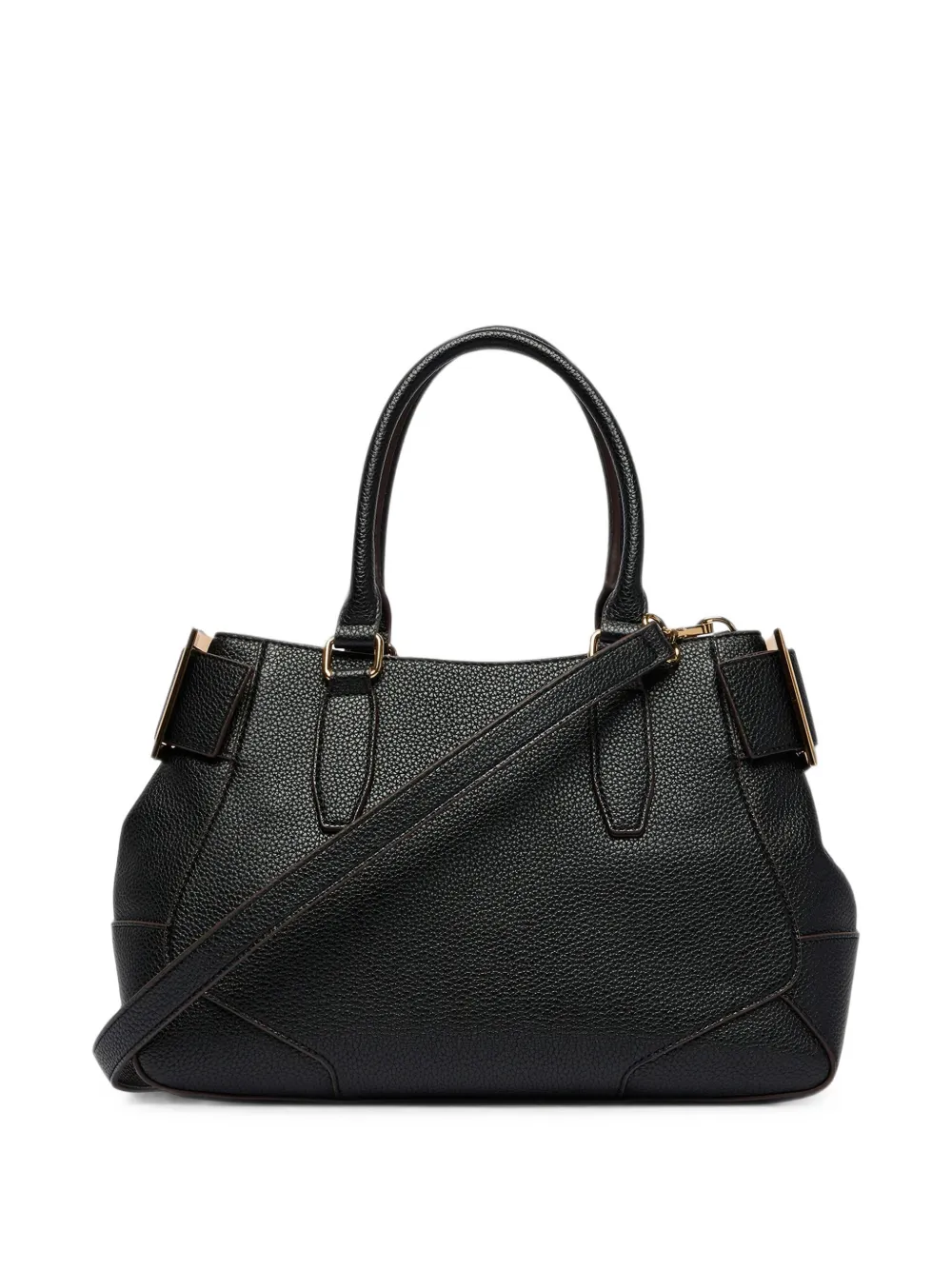Love Moschino logo-plaque pebbled tote bag Zwart