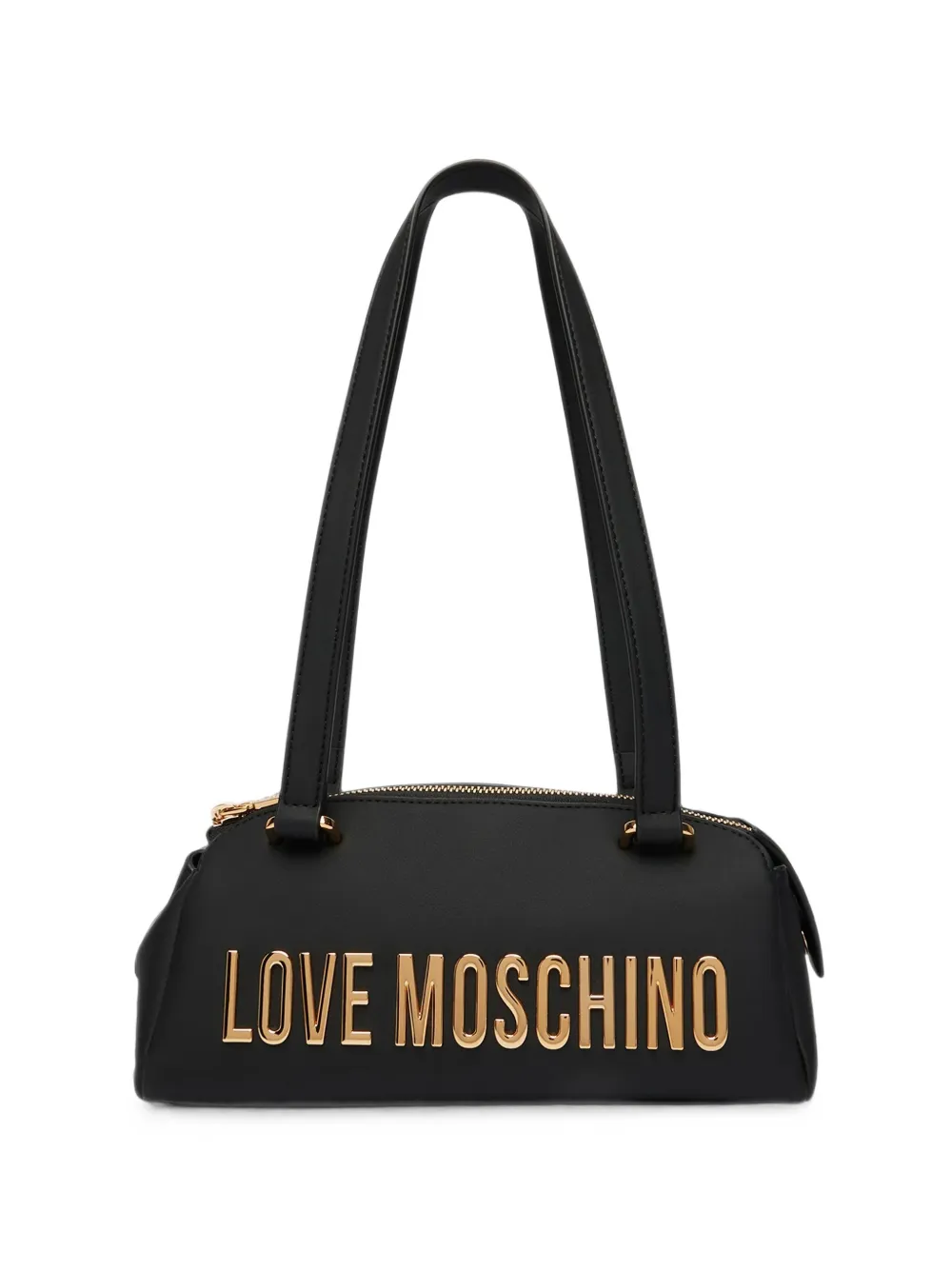 Love Moschino logo-lettering shoulder bag - Schwarz