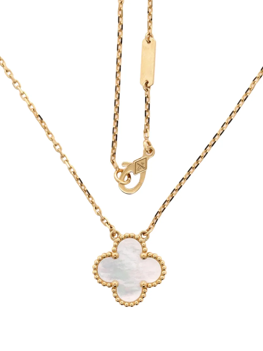 Van Cleef & Arpels Pre-Owned Vintage Alhambra Pendant 18K Yellow Gold and Mother of Pearl necklace - Oro