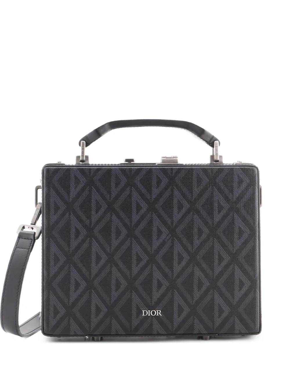 Christian Dior Pre-Owned Lock Convertible Briefcase CD Diamond Coated Canvas Mini business bag - Schwarz