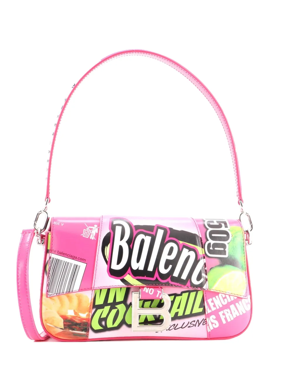 Balenciaga Pre-Owned Hourglass Sling Convertible Printed Leather Small shoulder bag - Rosa