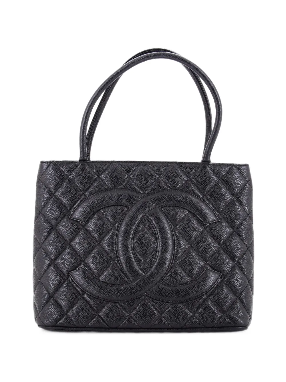 CHANEL Pre-Owned Medallion Quilted Caviar tote bag - Nero