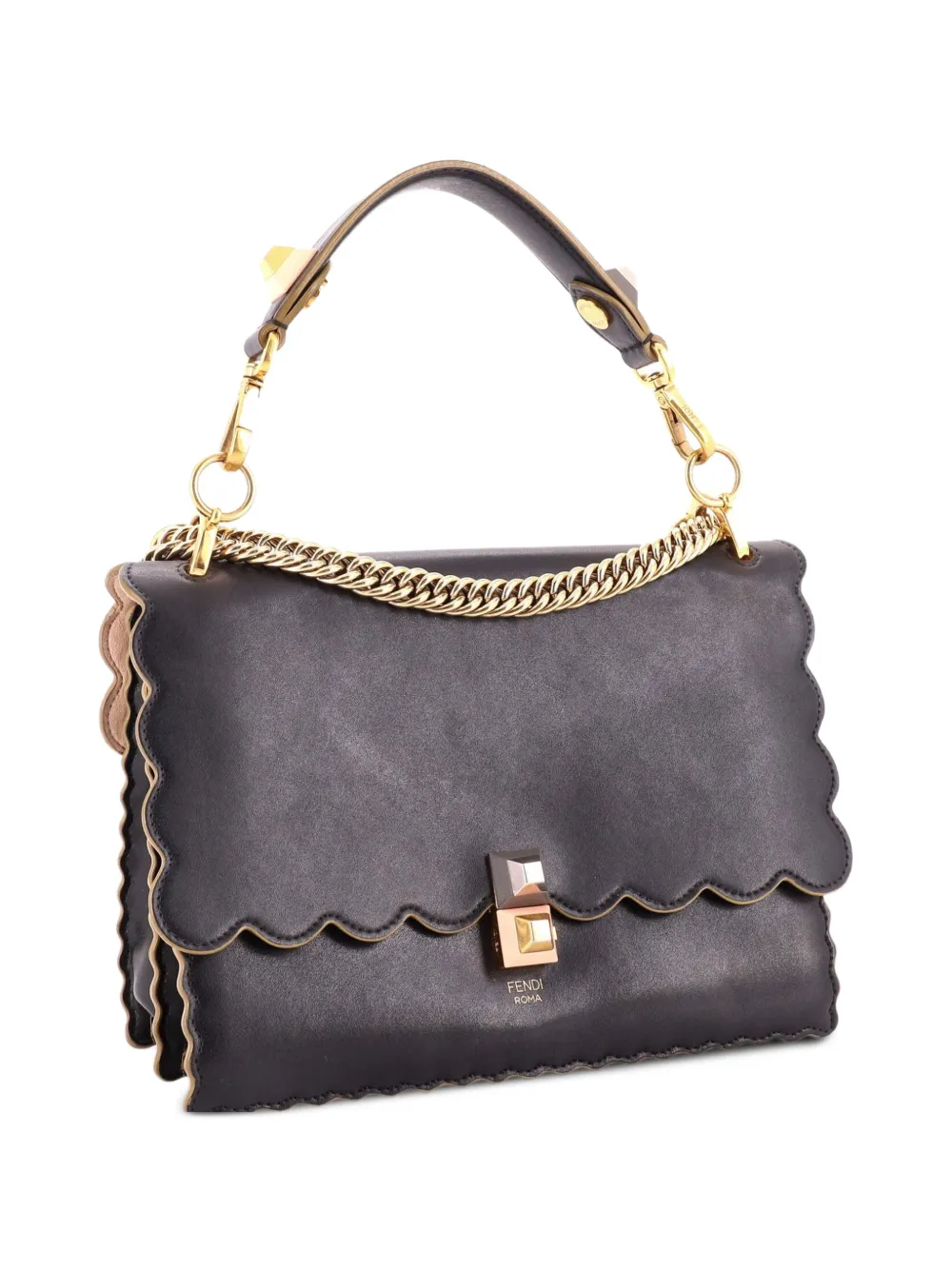 Fendi Pre-Owned Kan I Bag Leather Medium shoulder bag - Schwarz