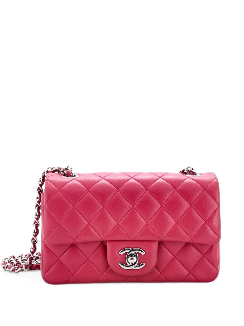 CHANEL Pre-Owned Classic Single Flap Bag Quilted Lambskin Mini crossbody bag - Rosa