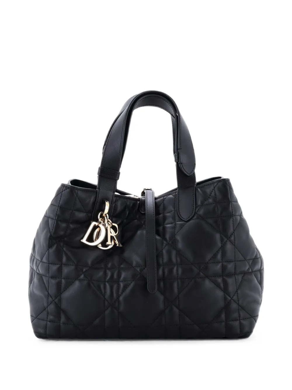 Christian Dior Pre-Owned sac cabas Toujours format moyen en cuir de veau matelassé Macro Cannage - Noir Christian Dior Pre-Owned sac cabas Toujours format moyen en cuir de veau matelassé Macro Cannage - Noir