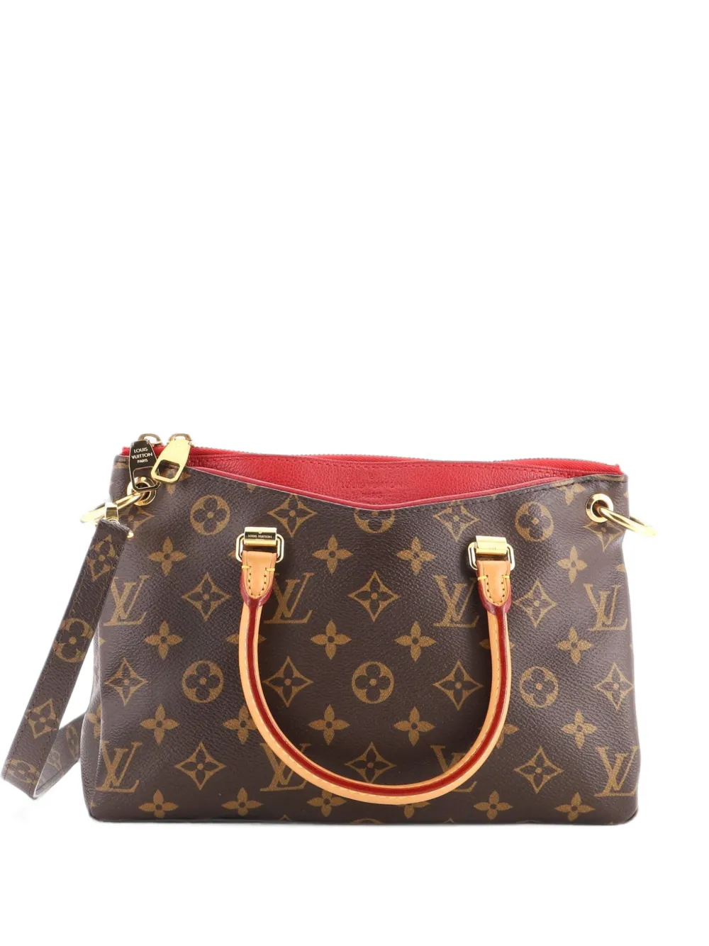 Louis Vuitton Pre-Owned Pallas Tote Monogram Canvas with Leather BB shoulder bag - Rosso