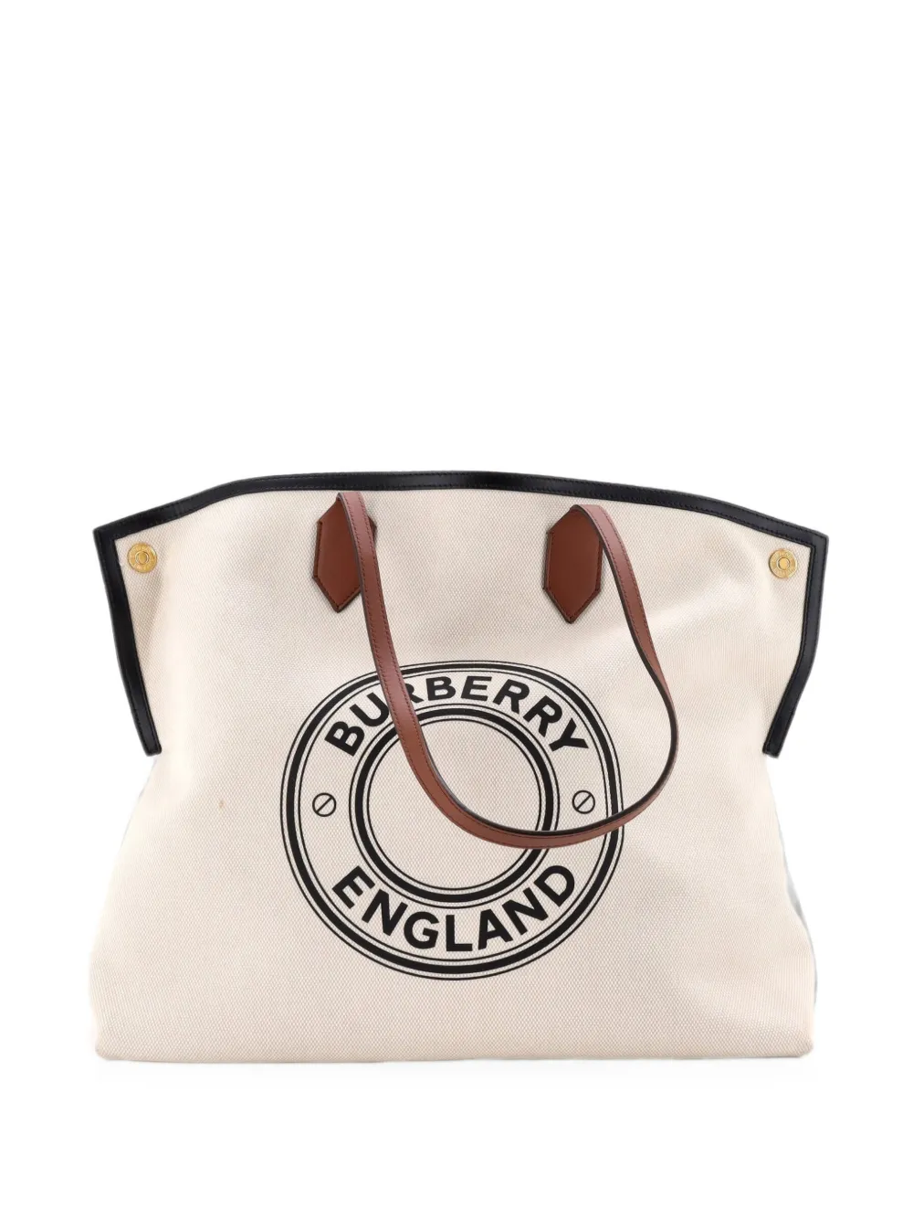 Burberry Pre-Owned grand sac cabas Logo Society - Tons neutres Burberry Pre-Owned grand sac cabas Logo Society - Tons neutres