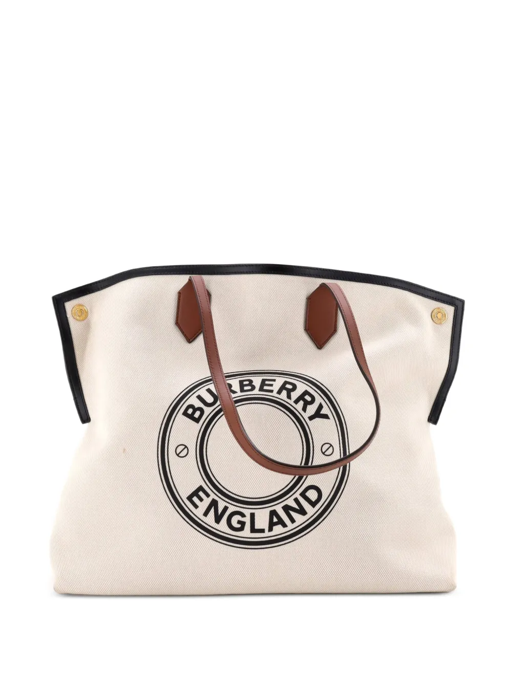 Burberry Pre-Owned Logo Society Printed Canvas Large tote bag - Nude