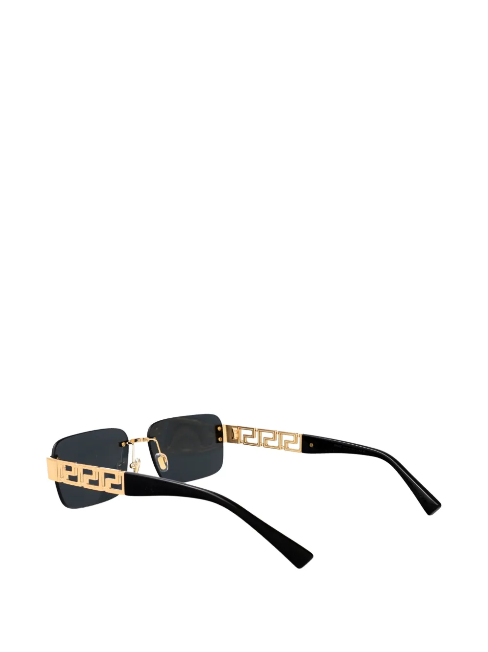 Versace Eyewear Greca randloze zonnebril met rechthoekig montuur Zwart