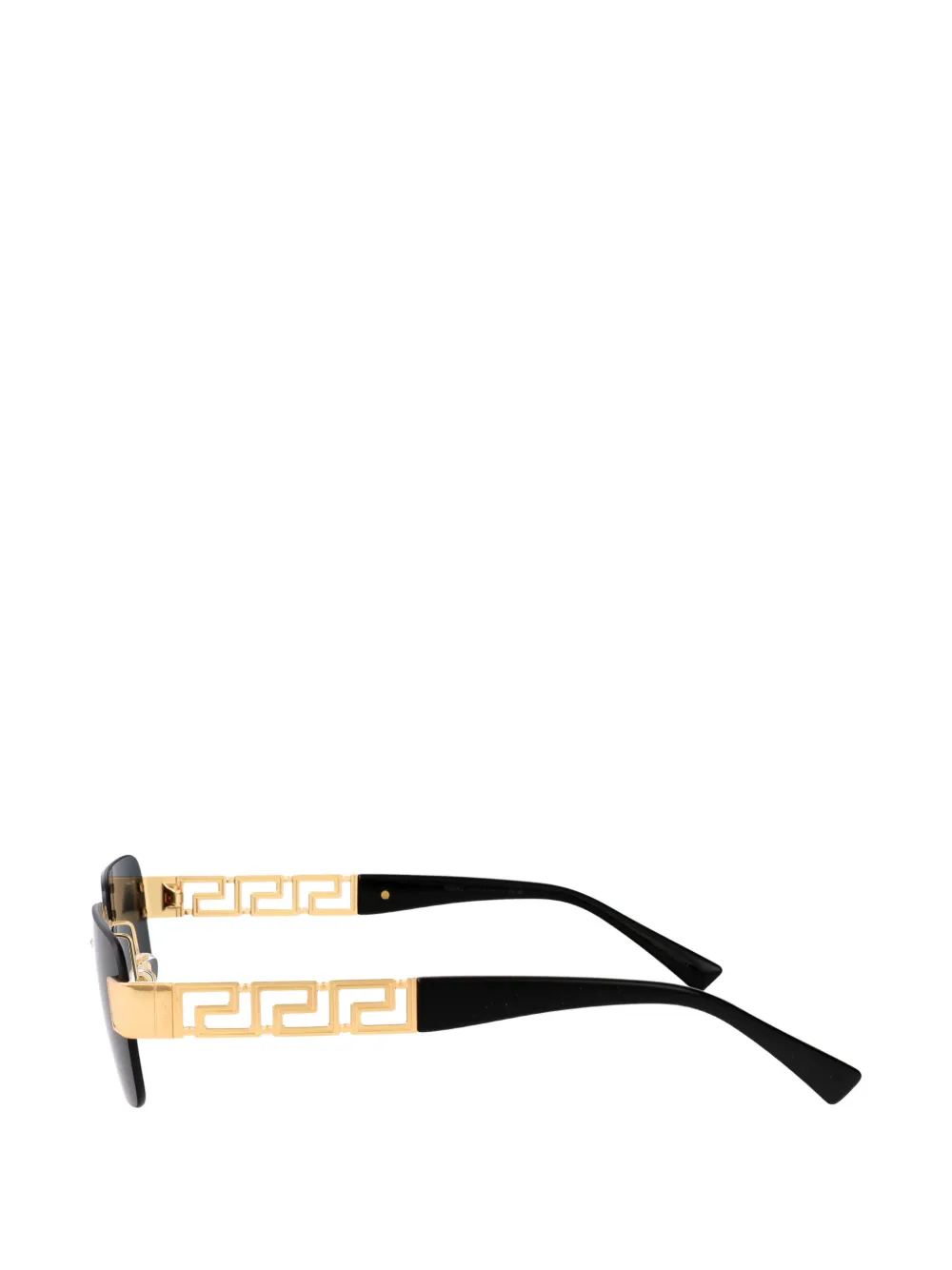 Versace Eyewear Greca randloze zonnebril met rechthoekig montuur Zwart