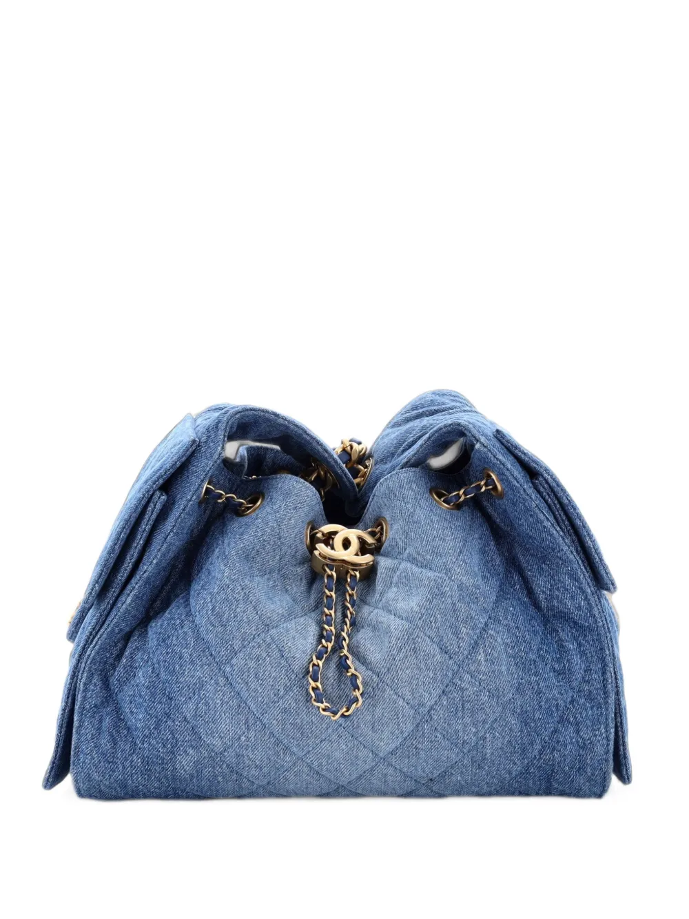 CHANEL Pre-Owned 25 Quilted Denim Small hobo bag - Blu