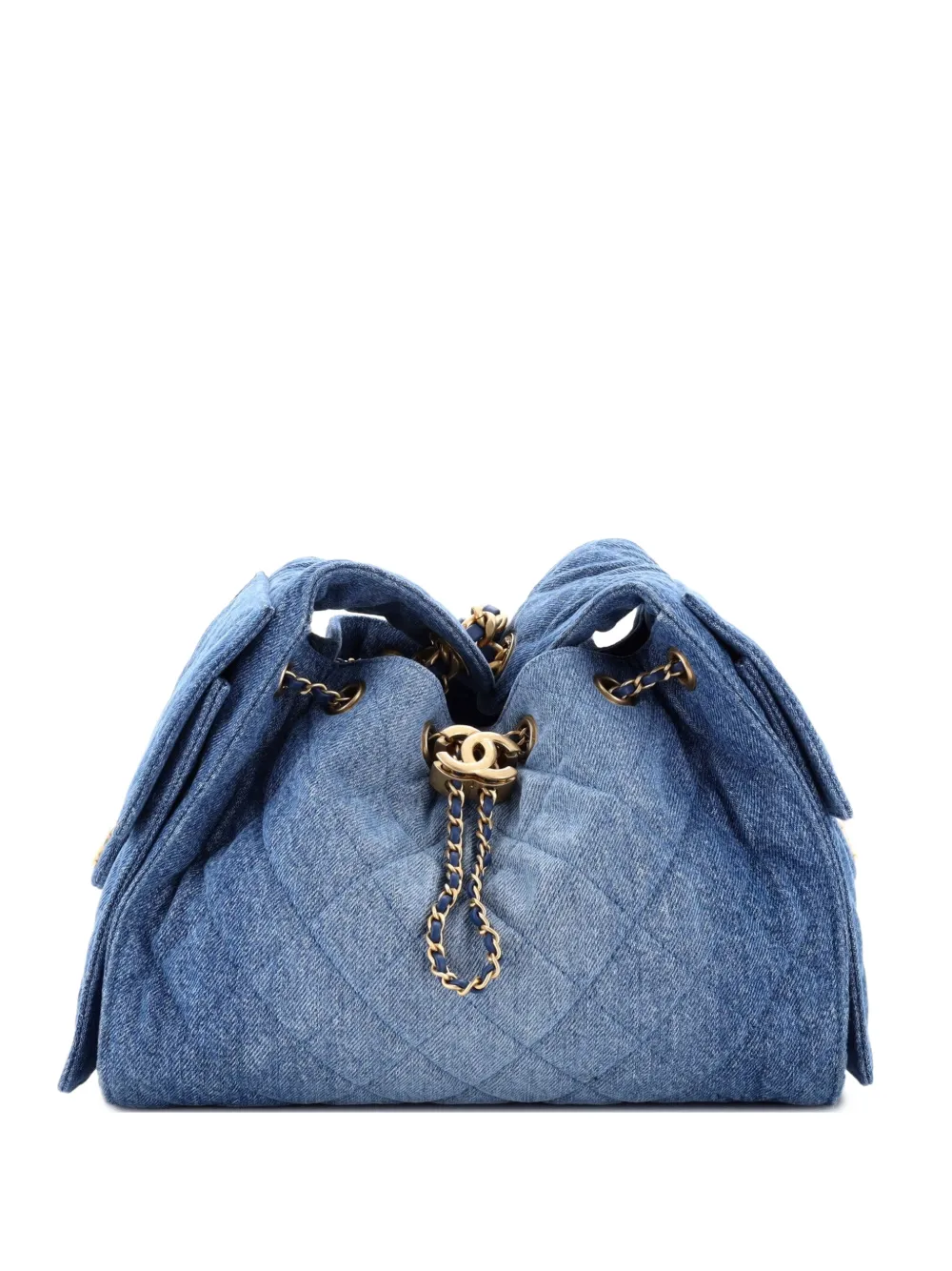 CHANEL Pre-Owned 25 Quilted Denim Small hobo bag - Blue