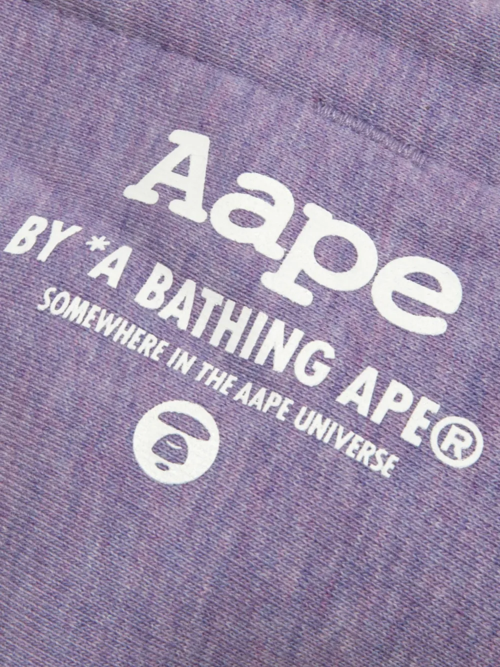 AAPE BY *A BATHING APE logo-print zip-up hoodie Paars