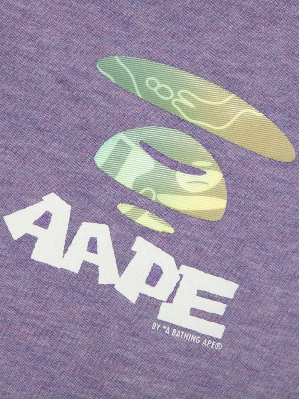AAPE BY *A BATHING APE logo-print zip-up hoodie Paars