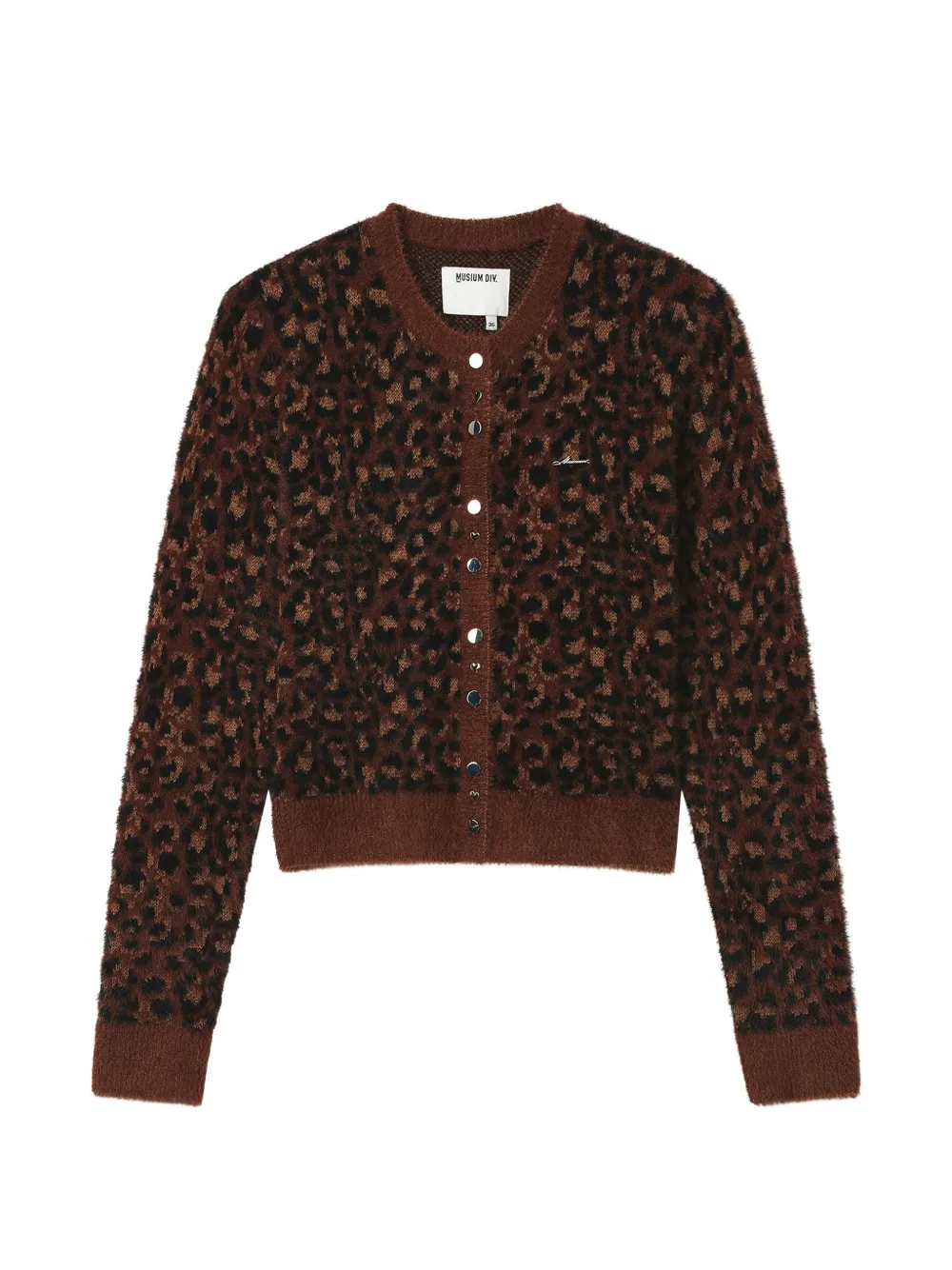 Musium Div. leopard-print button-up cardigan - Brown