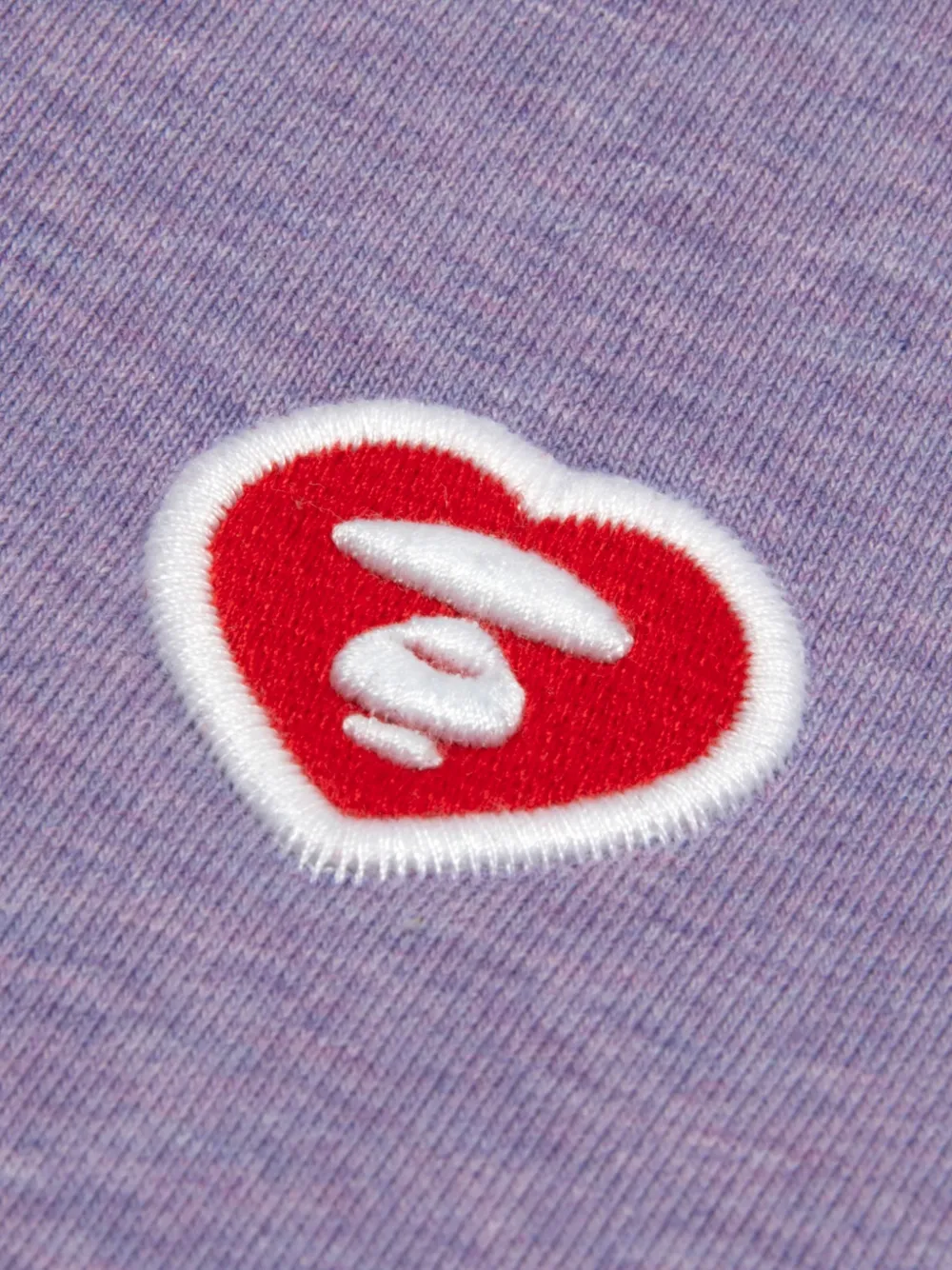 AAPE BY *A BATHING APE heart-patch button-up cardigan Paars