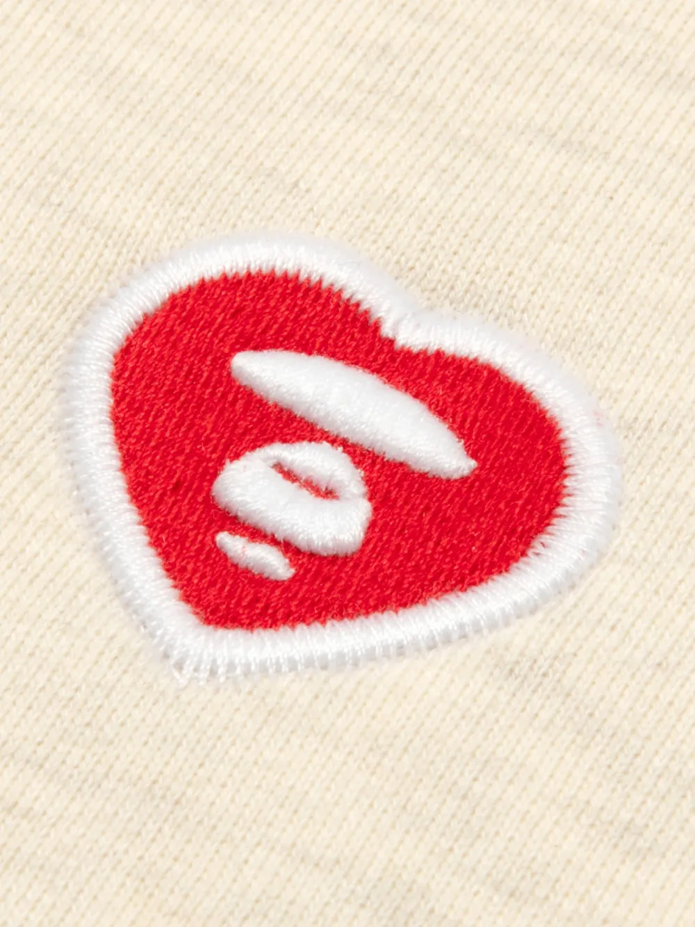 AAPE BY *A BATHING APE heart-motif button-up cardigan Beige
