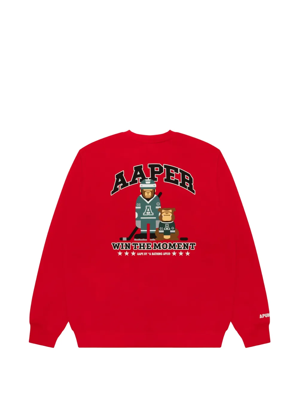 AAPE BY *A BATHING APE Aaper sweater met grafische print Rood