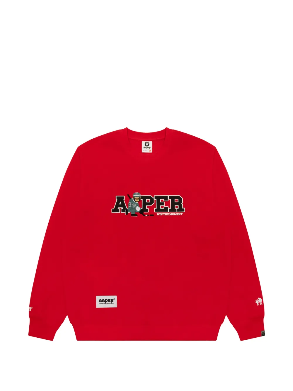 AAPE BY *A BATHING APE® Maglione Aaper con stampa grafica - Rosso