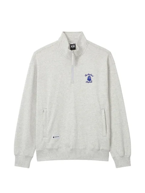 FINGERCROXX logo-embroidered quarter-zip sweater