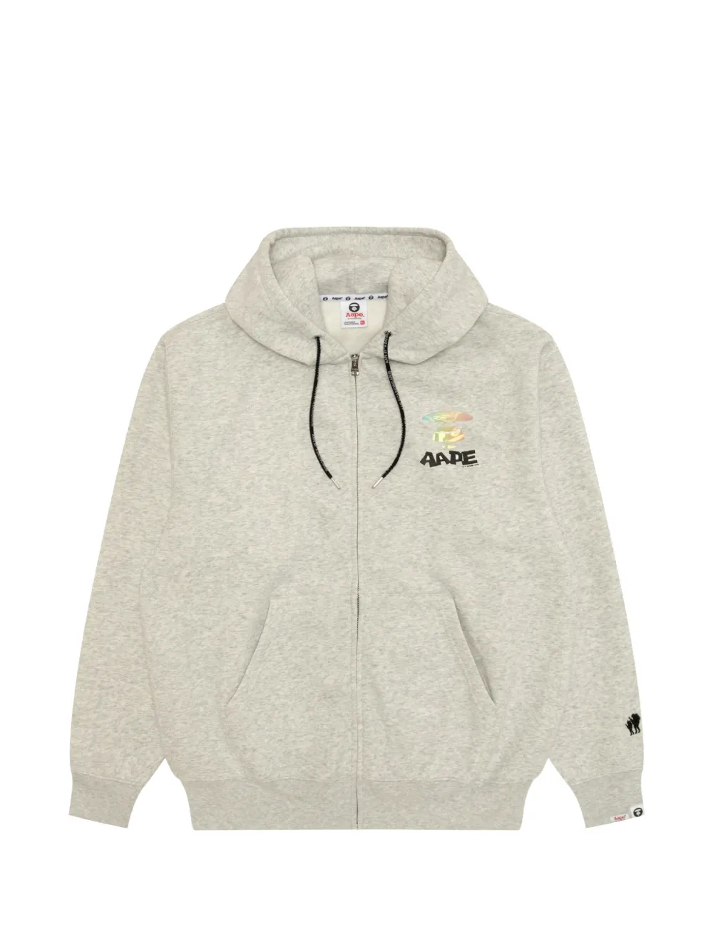 AAPE BY *A BATHING APE® logo-print zip-up hoodie - Grigio