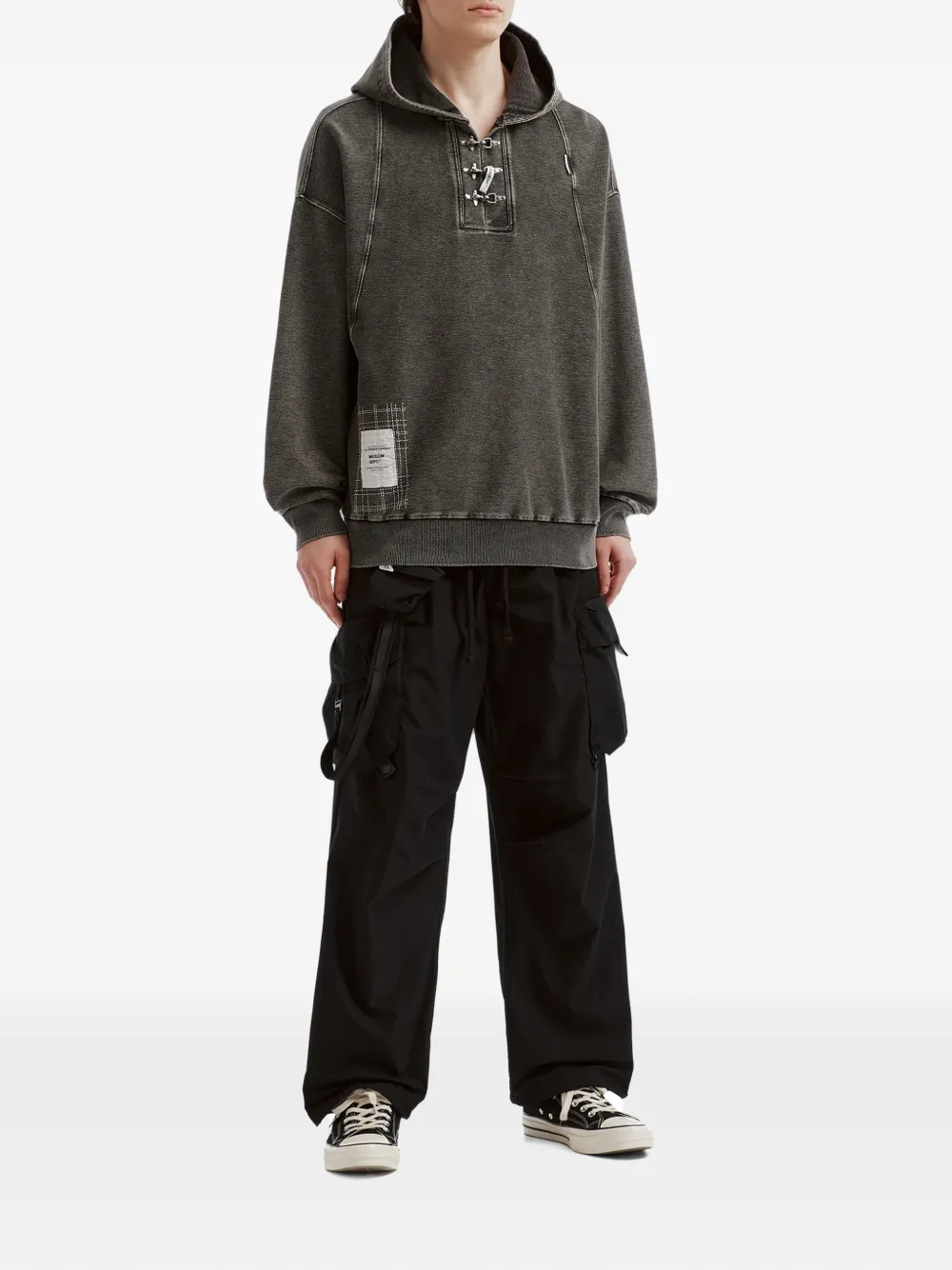 Musium Div. toggle-fastening hoodie Grijs