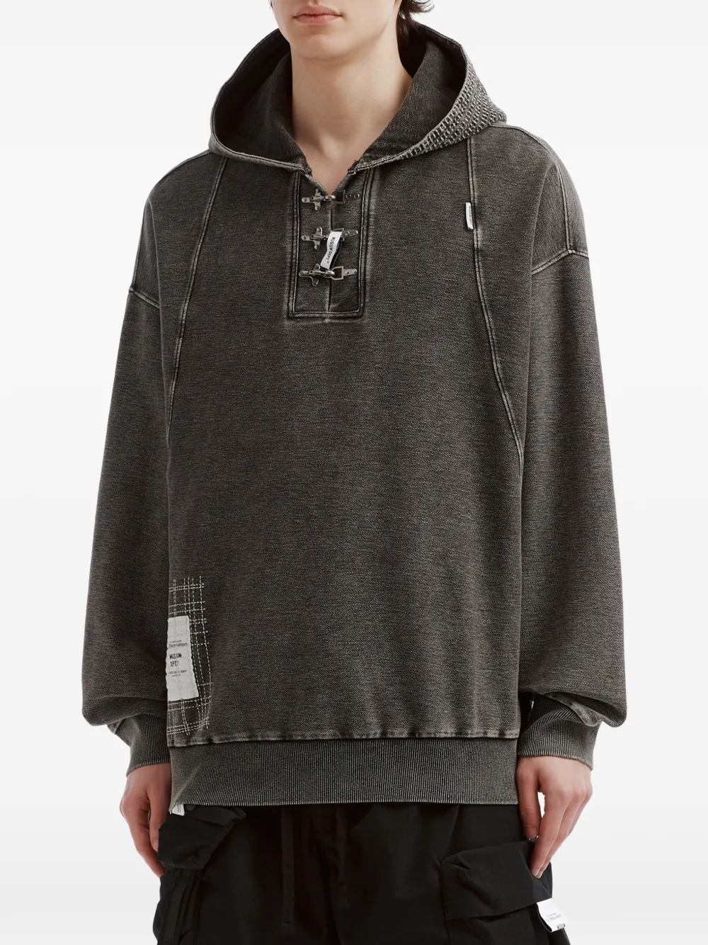 Musium Div. toggle-fastening hoodie Grijs