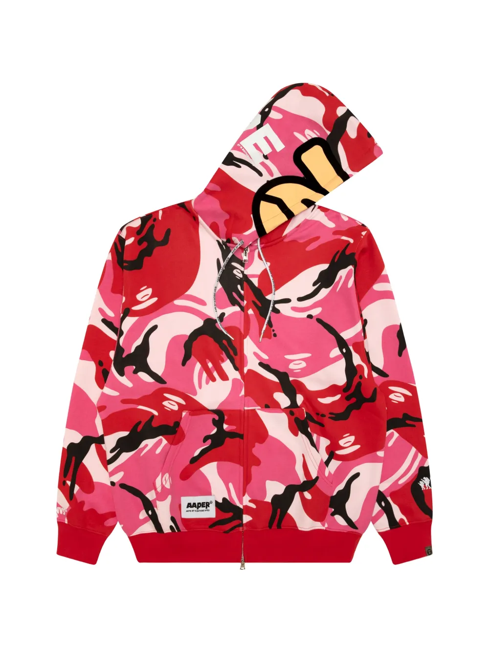 AAPE BY *A BATHING APE graphic-print zip-up hoodie Roze