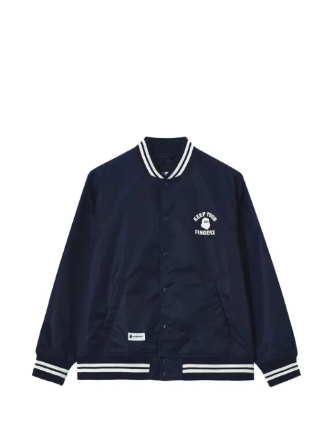 FINGERCROXX logo-print bomber jacket