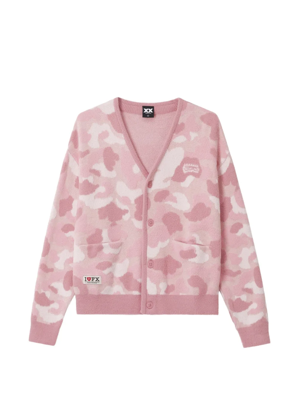 FINGERCROXX cardigan à motif camouflage - Rose FINGERCROXX cardigan à motif camouflage - Rose