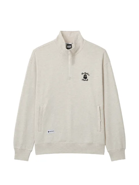 FINGERCROXX logo-embroidered quarter-zip sweater