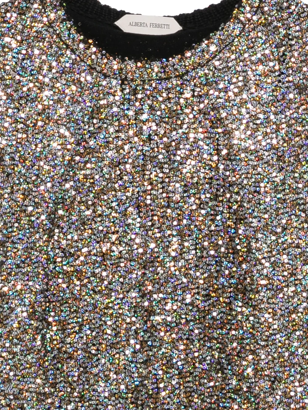 Alberta Ferretti sequin-embellished blouse Beige