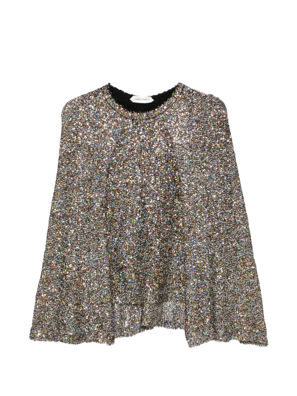 Alberta Ferretti sequin-embellished blouse Beige