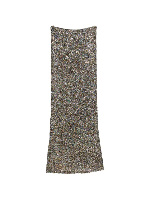 Alberta Ferretti sequin-embellished knitted skirt