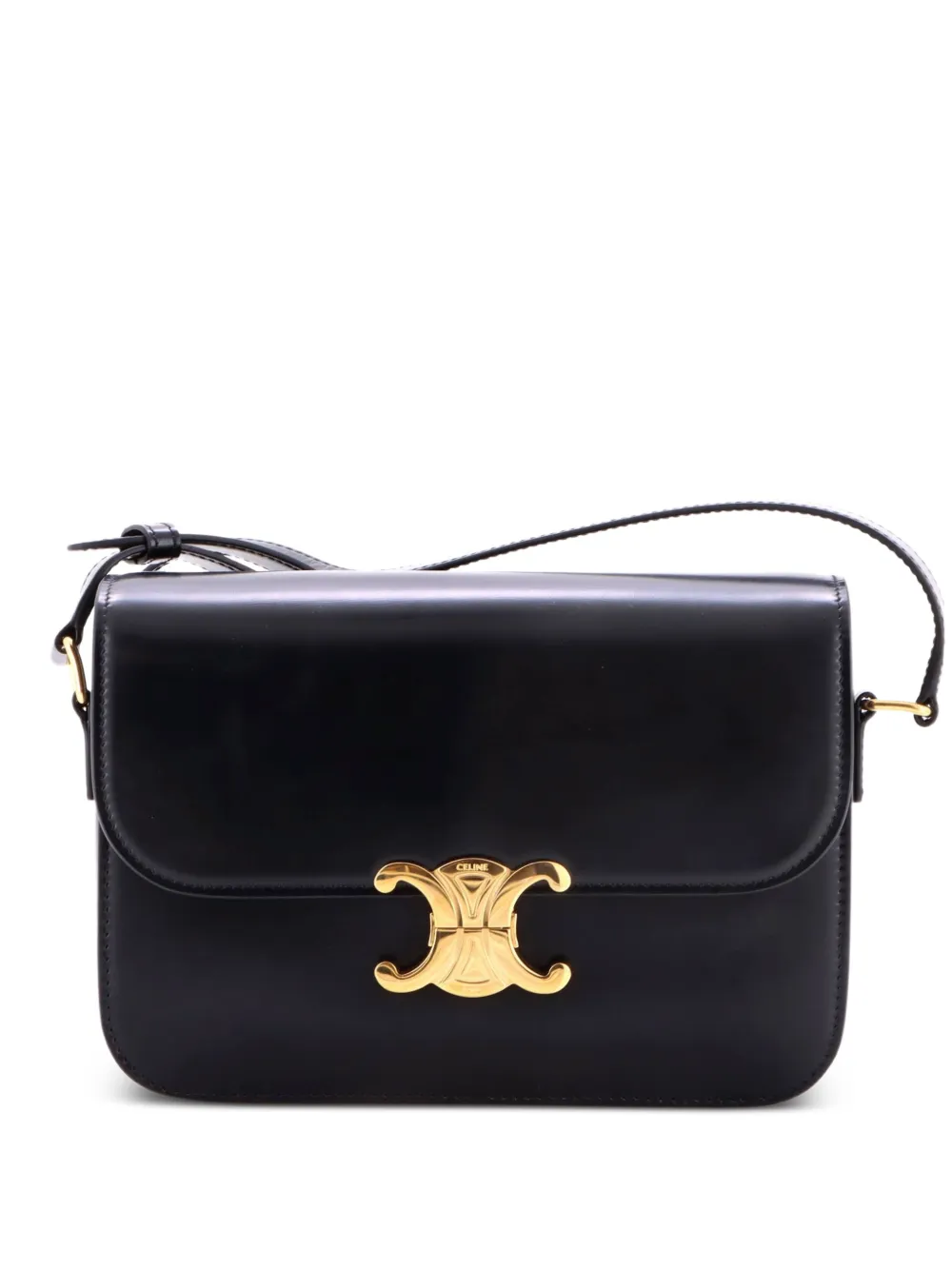 Celine Pre-Owned Triomphe Shoulder Bag Smooth Calfskin Medium crossbody bag - Schwarz