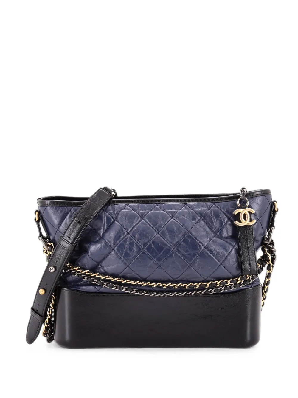 CHANEL Pre-Owned Gabrielle Quilted Aged Calfskin Medium hobo bag - Nero